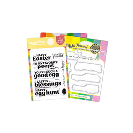 Egg Hunt Sentiments - Clear Stamp & Die Combo