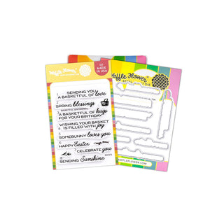 Basketful Sentiments - Clear Stamp & Die Combo