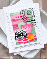 Mixed Sentiments -  Waffle Flower Clear Stamp & Die Combo