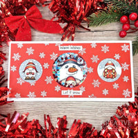 Woodware Clear Singles Snow Gnomes 4 in x 6 in Stamp Set