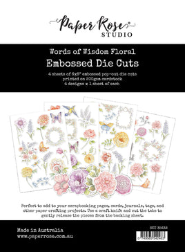 Words of Wisdom Floral Embossed Die Cuts 35638