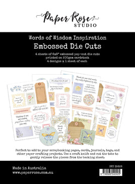 Words of Wisdom Inspiration Embossed Die Cuts 35626