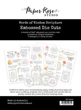 Words of Wisdom Scripture Embossed Die Cuts 35593