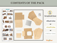 CrafTreat Scrapbook Blank Precut Album Base - TV Pop Up Mini Album - White