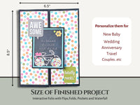 CrafTreat Scrapbook Blank Precut Album Base - Gate Fold Folio - White