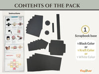 CrafTreat Scrapbook Blank Precut Album Base - Expanding Folio - White