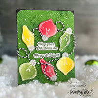 Christmas Lights Vintage Gift Card Box Add-On -   Clear Stamp