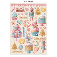Candy Christmas - Stamperia Junk Journal Stickers, Cut-outs And Backgrounds