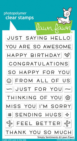 Simply Sentiments - Lawn Fawn Clear Stamp