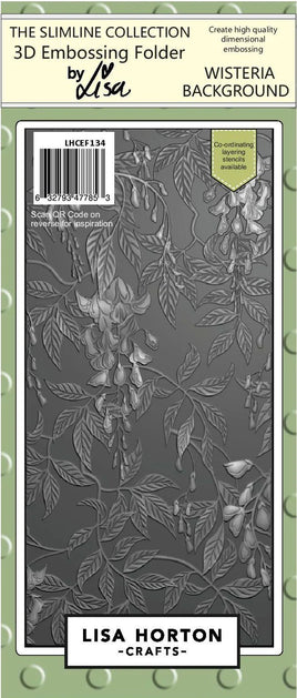 Wisteria Background Slimline 3D Embossing Folder