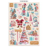 Candy Christmas - Stamperia Junk Journal Stickers, Cut-outs And Backgrounds
