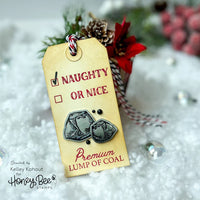 Naughty List Vintage Gift Card Box Add-On - Clear Stamp