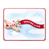 Gingerbread Plane & Banners - Spellbinders Etched Dies From Candy Christmas By Stamperia