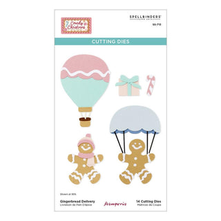 Gingerbread Delivery - Spellbinders Etched Dies From Candy Christmas By Stamperia