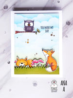 Foxes 4x6 Clear Stamp Set