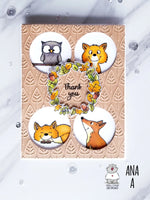 Foxes 4x6 Clear Stamp Set