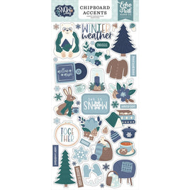 Accents, Snow Day - Echo Park Chipboard 6"X13"