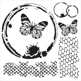 Butterfly Collage - Crafter's Workshop Template 6"X6"