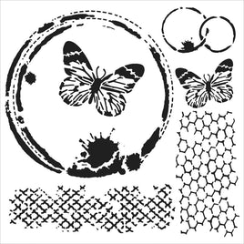 Butterfly Collage - Crafter's Workshop Template 6"X6"