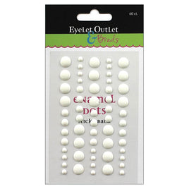 Eyelet Outlet Adhesive-Back Enamel Dot 60/Pkg  White