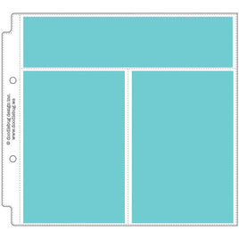 (1) 8.25"X2" & (2) 4"X6" Pockets - Doodlebug Page Protectors 8"X8" 12/Pkg