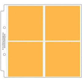 (4) 4"X4" Pockets - Doodlebug Page Protectors 8"X8" 12/Pkg