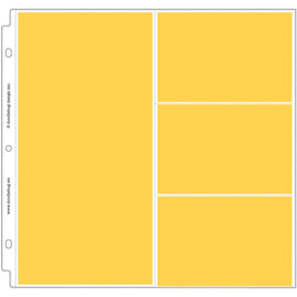 (1) 6"X12" & (3) 6"X4" Pockets - Doodlebug Page Protectors 12"X12" 12/Pkg