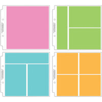 3 Each Of All 4 Styles - Doodlebug Page Protector Assortment 8"X8" 12/Pkg