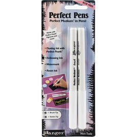 Clear, Bullet & Brush Tips - Ranger Perfect Medium Pen Set 2/Pkg
