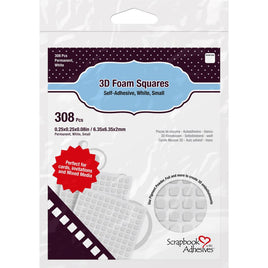 3D Self-Adhesive Foam Squares 308/Pkg  0.08"Height - Scrapbook Adhesives