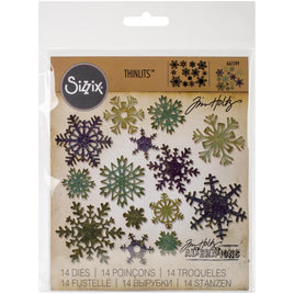Mini Paper Snowflakes - Sizzix Thinlits Dies By Tim Holtz 14/Pkg