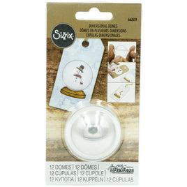 Sizzix Dimensional Domes 12/Pkg Inspired By Tim Holtz  Clear 1.25" Diameter