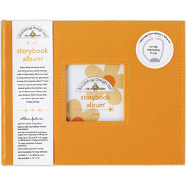 Tangerine - Doodlebug Storybook D-Ring Album 8"X8"