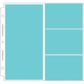 (1) 6"X12" & (3) 6"X4" Pockets - Doodlebug Page Protectors 12"X12" 25/Pkg