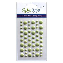 Matte Green - Eyelet Outlet Adhesive-Back Enamel Dots 54/Pkg