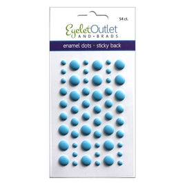 Matte Blue - Eyelet Outlet Adhesive-Back Enamel Dots 54/Pkg