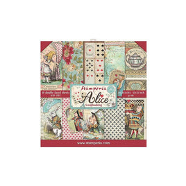 Alice In Wonderland, 10 Designs/1 Each - Stamperia Double-Sided Paper Pad 12"X12" 10/Pkg