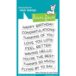 Lawn Fawn Clear Stamps 3"X4"    Wavy Sayings