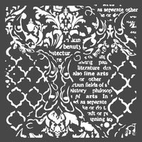 Wallpaper Music & Writings   Stamperia Stencil 7.08"X7.08"