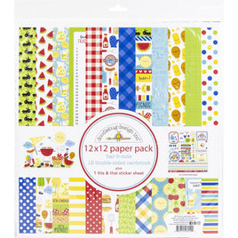 Doodlebug Double-Sided Paper Pack 12"X12" 12/Pkg