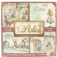 Alice In Wonderland, 22 Designs/1 Each - Stamperia Single-Sided Paper Pad 12"X12" 22/Pkg