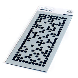 Pinkfresh Studio Slimline Stencils Leafy Squares