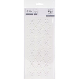 Pinkfresh Studio Slimline Stencils 4"X9" 2/Pkg   Argyle Layering