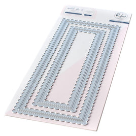 Pinkfresh Studio Essentials Die Set    Slim Stitched Scallop Rectangles
