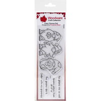 Woodware Clear Stamps 8"X2.6" Three Gnomes
