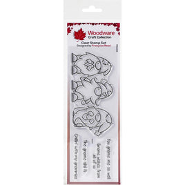 Woodware Clear Stamps 8"X2.6" Three Gnomes