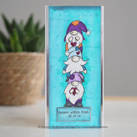 Woodware Clear Stamps 8"X2.6" Three Gnomes