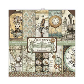 Voyages Fantastiques  Stamperia Double-Sided Paper Pad 8"X8" 10/Pkg