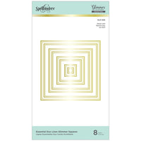 Glimmer Squares - Spellbinders Glimmer Hot Foil Plate Essential Duo Lines