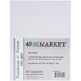 White   49 And Market Foundations 2" Portrait Album 8.5"X6.5"